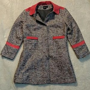 **SALE** ASOS Tweed Jacket Silver Metallic Thread
